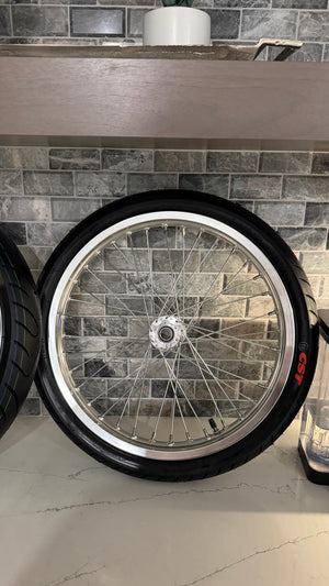 17-Inch Chrome Supermoto Wheels for Surron Light Bee X & E Ride Pro