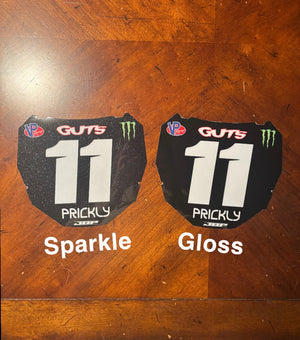 EXC Motocuts Plate Decal