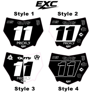 EXC Motocuts Plate Decal